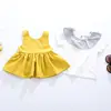 Wholesale solid organic dress Baby Summer Dress Fashion Dresses Girl Cotton Frocks Designs