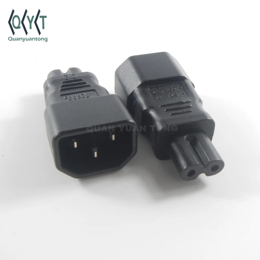 Wa-0003 Iec320 C14 To C7 Power Adapter 3 Pins To 2 Pins Connector For ...