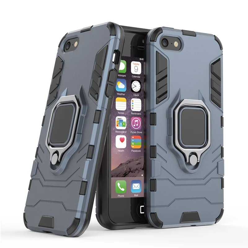 Hybrid 2 in 1 Armor Shockproof Ring kickstand cell phone case for iphone 5 5s, case for iphone 5s, case for iphone 5 back cover