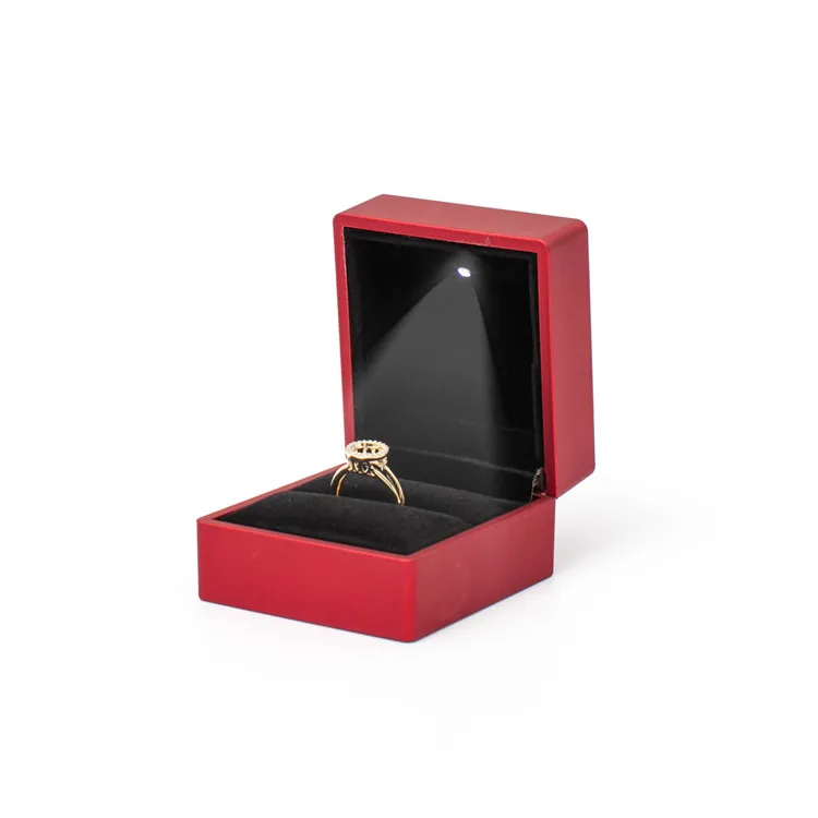 

Manufacture LED Leather Ring Packaging Box 7XJBS001R