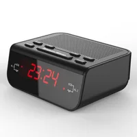 

Modern Design Compact Digital Alarm Clock FM Radio with Dual Alarm Buzzer Snooze Sleep Function Red LED Time Display