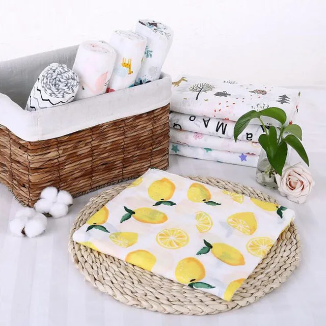 

wholesale muslin custom organic newborn baby sleeping swaddle blanket fabric Infant Towel New Fashion