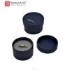 Custom logo popular blue paper round jewelry gift packaging box ring box