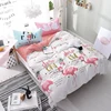 Inkjet printing animals and words kids colorful baby bedding set