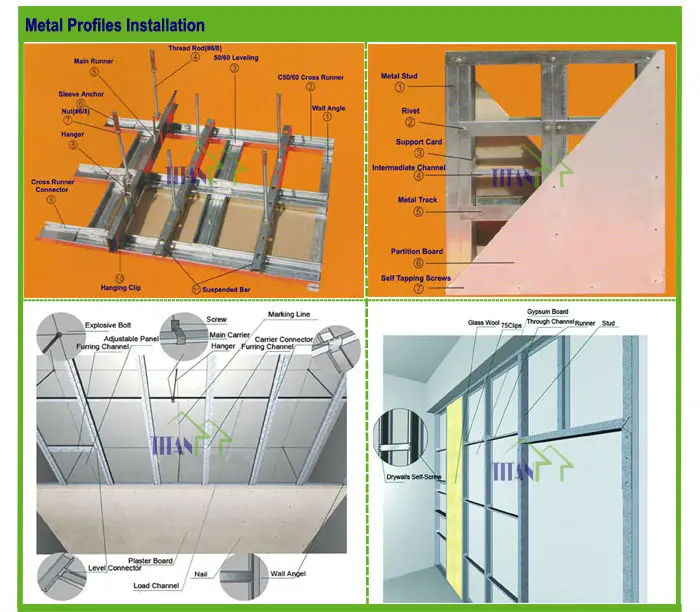 Metal Studs Sizes For Drywall Ceiling Buy Metal Studs Sizes