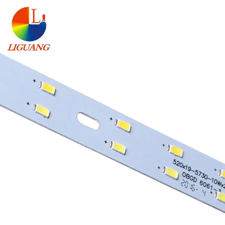 Wholesale customized DC12v 30/60/120leds/m double color led bar 2835/5730 double row warm white/white led rigid strip light