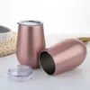 Double Wall Egg Shaped Bottle 12oz Insulated Cu Stainless Steel Wine tumbler