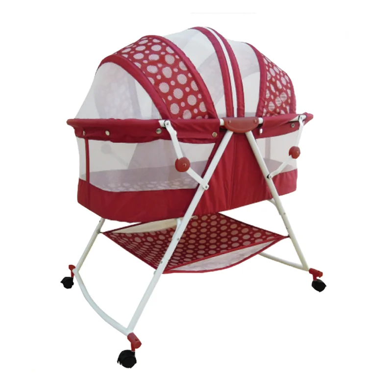 Pink Baby Swing Bed Foldable Baby Cribs With Canopy Buy Baby Swing