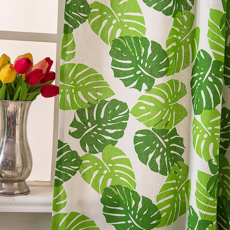 fashion curtain designs cotton and linen curtain ready goods fast shipping