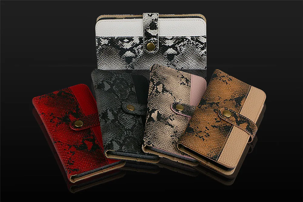 
Snake leather wallet style phone case 