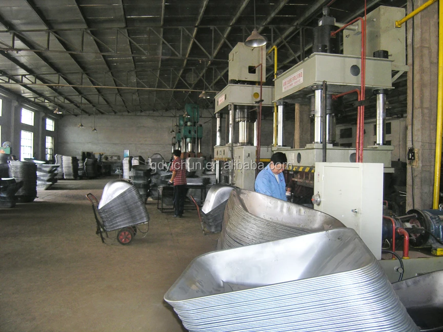 Plastic & Metal Wheelbarrow with PU Wheel 120L Water Capacity 200kg Load Easy Assembly Model WB8414