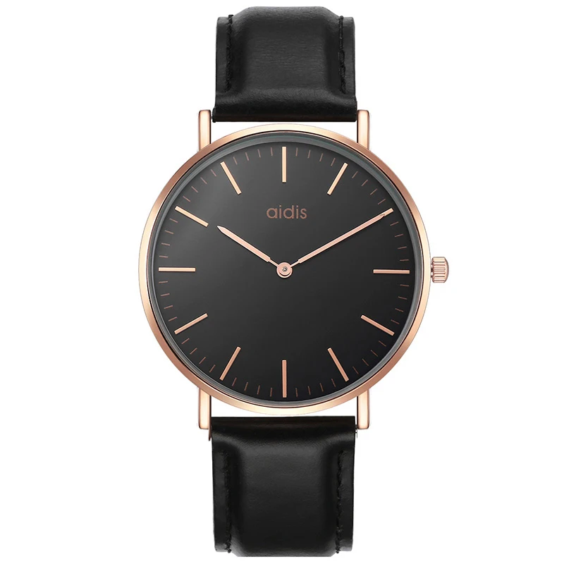 

OEM Custom Logo Leather Waterproof Rose Gold Wrist Watch Japan Miyota Movement Quartz Watches Men Luxury
