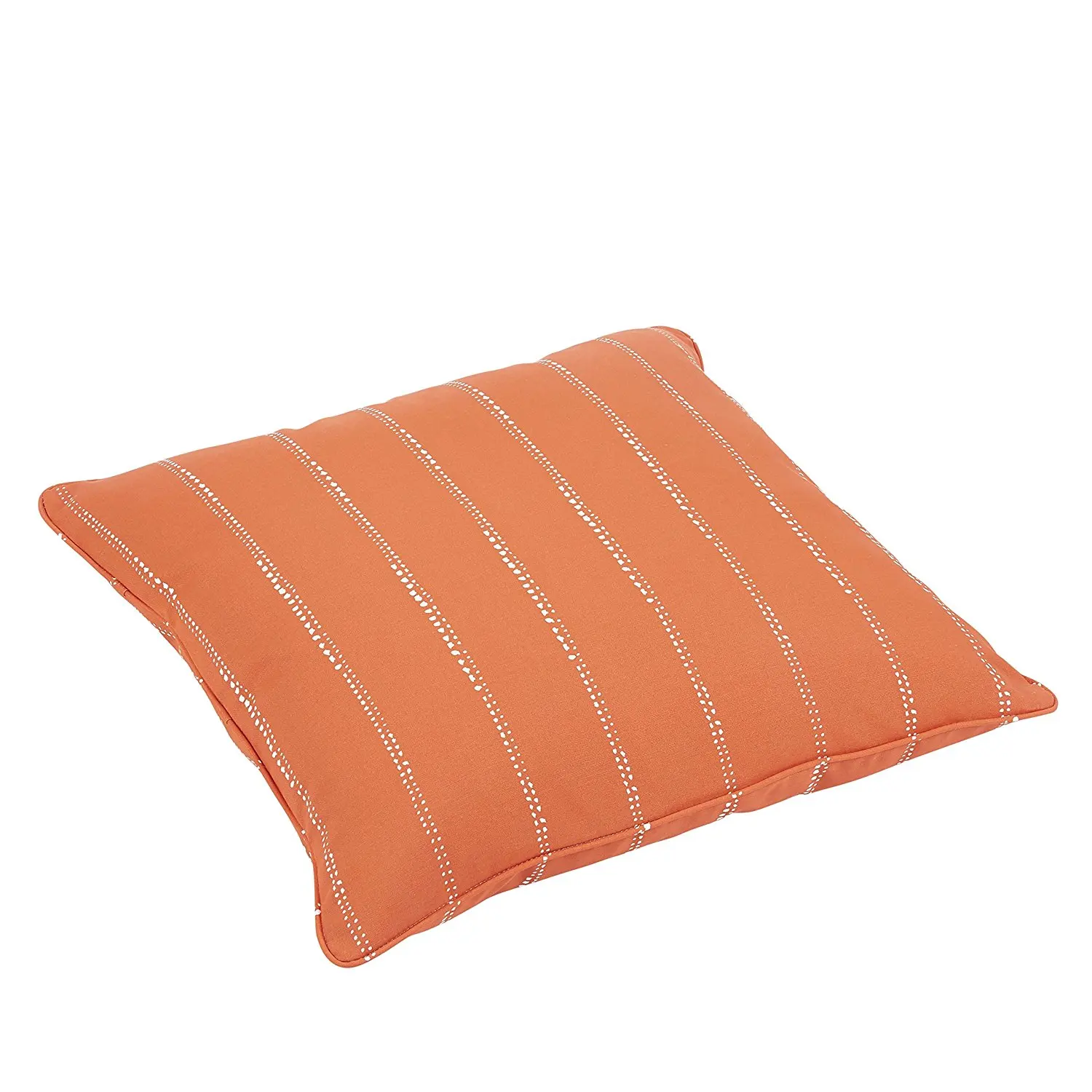 Mozaic Company Caldwell II Orange Dotted Stripes Indoor/ Outdoor 26 inch Corded Floor Pillow