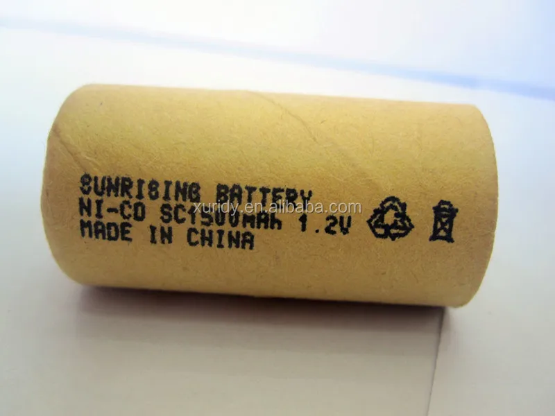 
1.2v nicd sc 1200mah rechargeable battery /ni-cd sub c sc size battery 