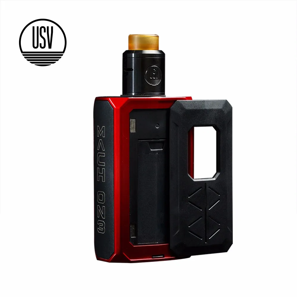 

Bottom feed MACH ON3 Squonk box Mod dual battery rectangle shape E cigarette USV Electronic e-cig 240W 2pcs 18650 battery