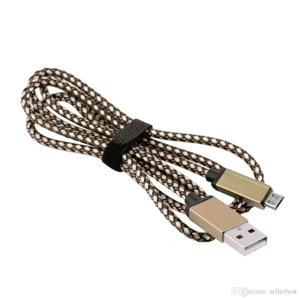 

Universal 3FT 1M 5pin Braided Micro USB Data Cable V8 Charger Cords MicroUSB Cable for Android Cell Phone Mobile Wholesale