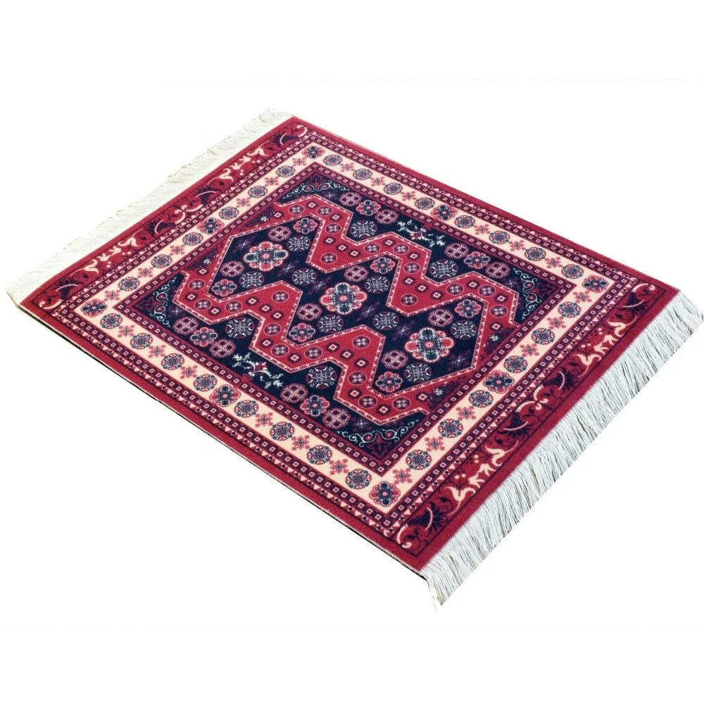 

FDT oriental rug 23cm x 21cmm custom size mouse pad carpet pad with tassel, Any color is available.