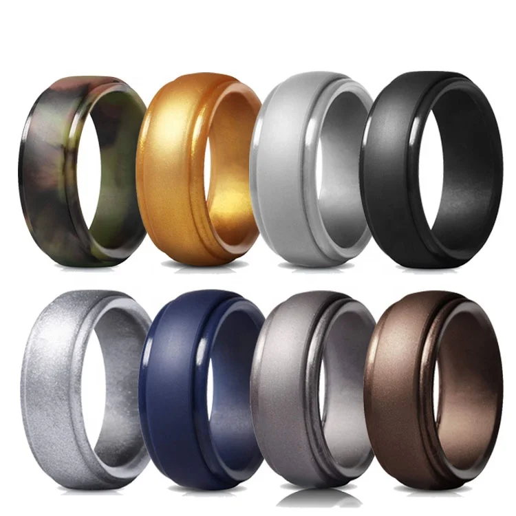 20% off 8- Pack Amazon Best Seller Silicone Wedding Rings for Men