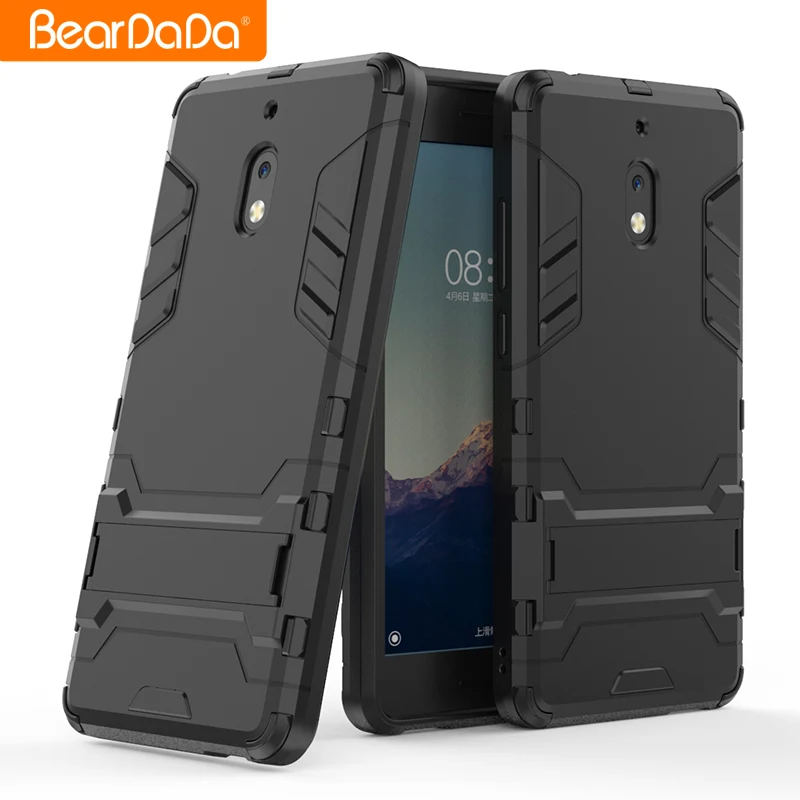 

Popular Style tpu pc kickstand anti shock custom case cover for nokia 2.1 back cover