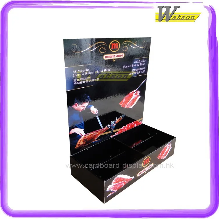 
supermarket pork ham promo counter top cardboard display box 