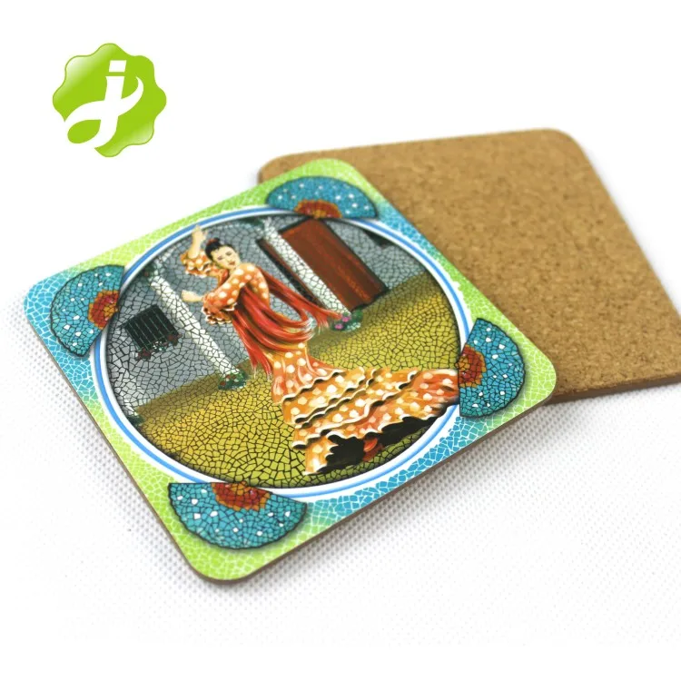MDF cork coaster001