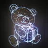 Led 2D decorative cartoon bear motif light for theme park zoo shopping mall holiday outdoor decoration