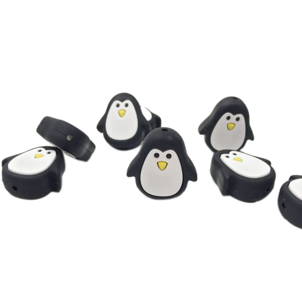 

Animal penguin Shape Silicone Beads Teething Beads Baby Chewing Teether