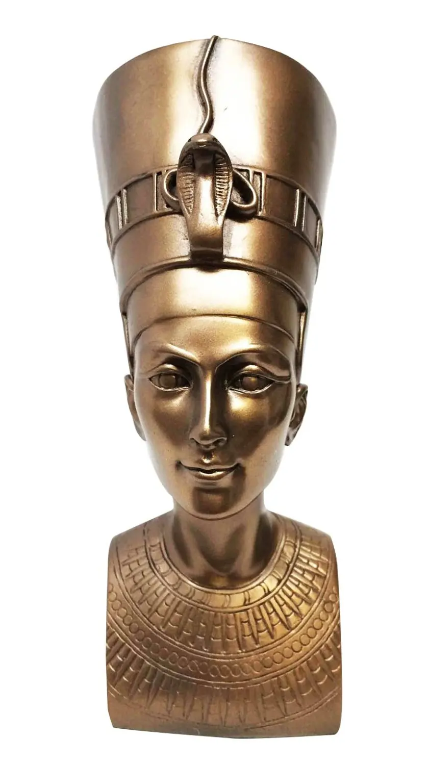 Large Egyptian Queen Nefertiti Bust Statue 18/"h Detailed Craftsmanship Sculpture