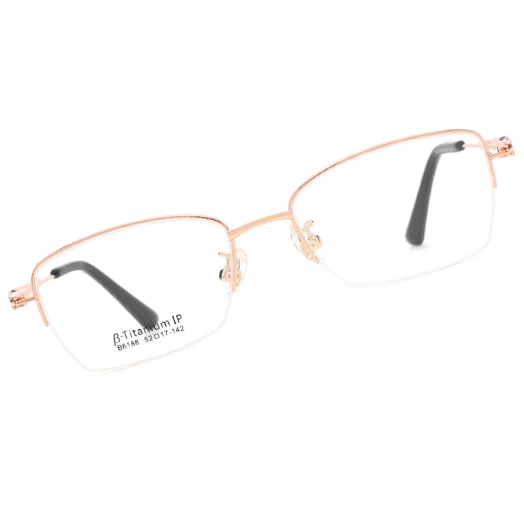 

Women half frame glasses titanium optical frame, Mixed colors