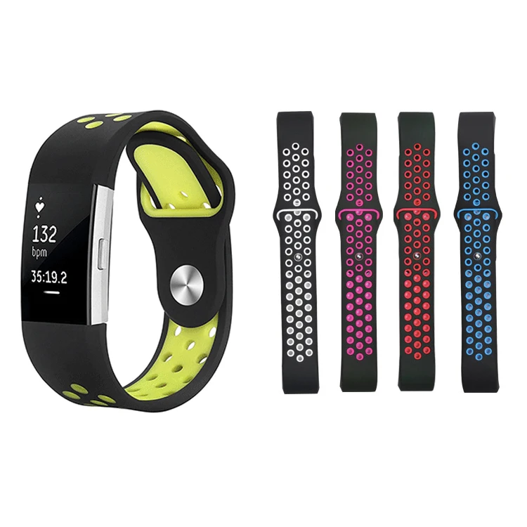 

Wristband Replacement Accessories Dual Colors Silicon Watch Strap Bands For Fitbit Charge 2, Available