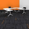 Strip Pattern Modular Square Commercial Solid Color 100%PP conference room carpet tile 50x50cm