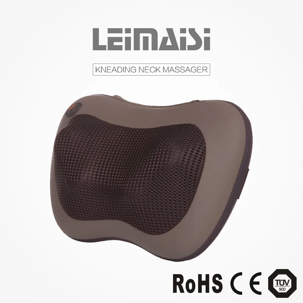 
hot sale portable heated electric shiatsu car and home massage pillow 