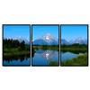 Custom Stretched Canvas Lake And Mountain Photo Print Beautiful Nature Landscape Picture Canvas Painting