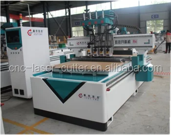 JCUT High-End R4 Wood Cutting Machine with four spindles/Four Process wood door making cnc wood cutting machine