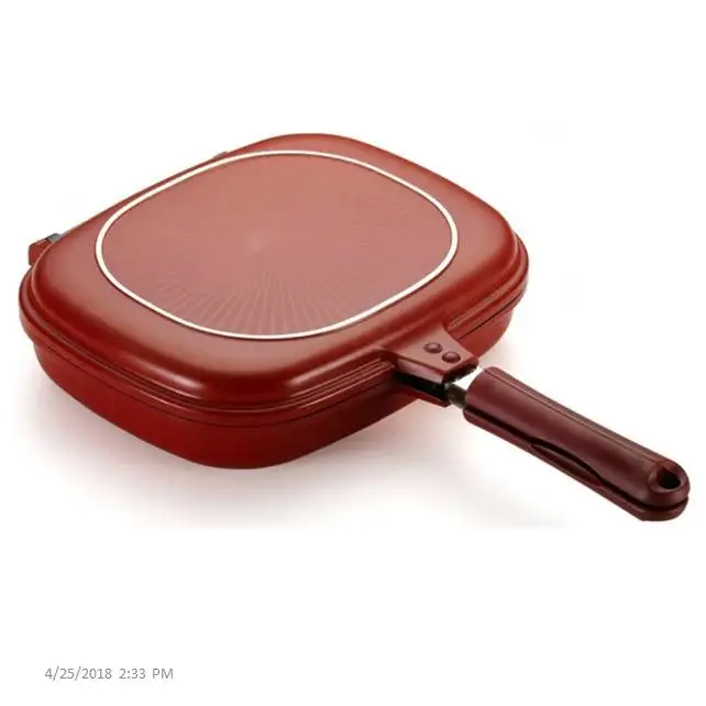 
Non-stick Aluminum Double Sided Grill Pan 