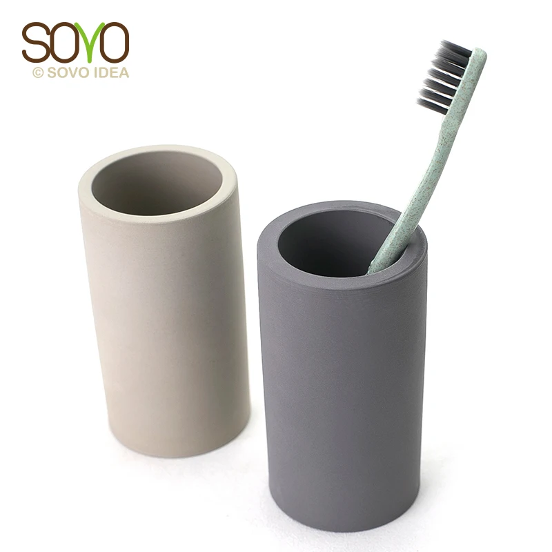 

Factory Wholesale Anti-Bacterial Mould Proof Water Absorption Diatomite Toothbrush Holder, Grey or custom