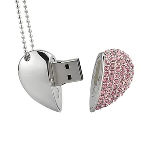 Diamond Heart USB Crystal Flash Drive Wedding Gifts