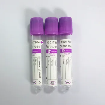 High Quality Purple Cap Vacuum Blood Collection Edta K2 K3 Tube ...