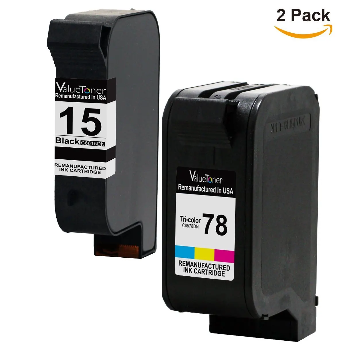 Get Quotations · Valuetoner Remanufactured Ink Cartridge Replacement for HP  15 78 C8789FN C6615DN C6578DN (1 Black,