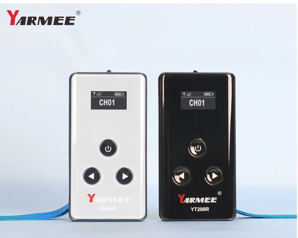

wireless audio tour guide system with charging case include 2 transmitters/mics 30 receivers/headsets YARMEE YT200, Black