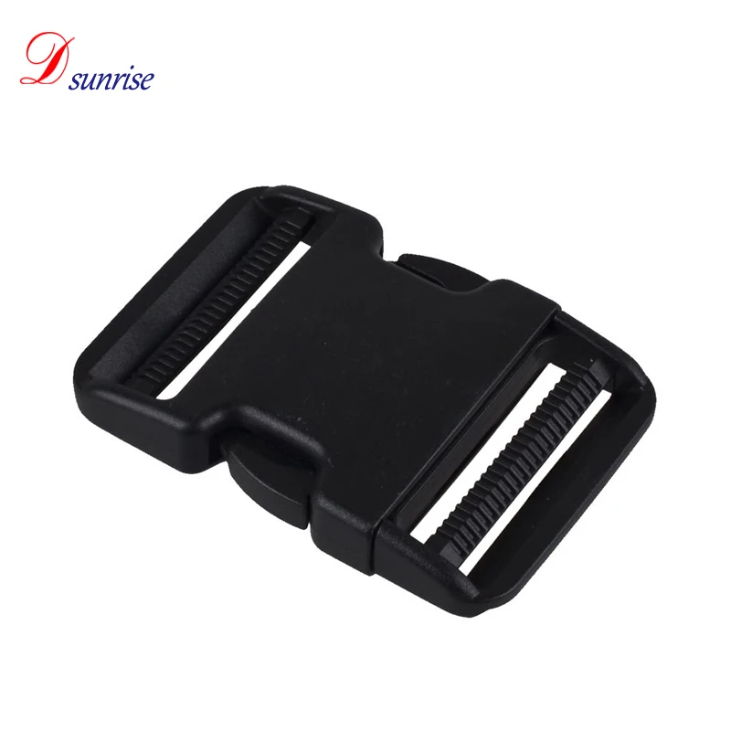 

Adjustable Webbing Strap and Buckle 50 mm Black Plastic Buckle for Backpacks