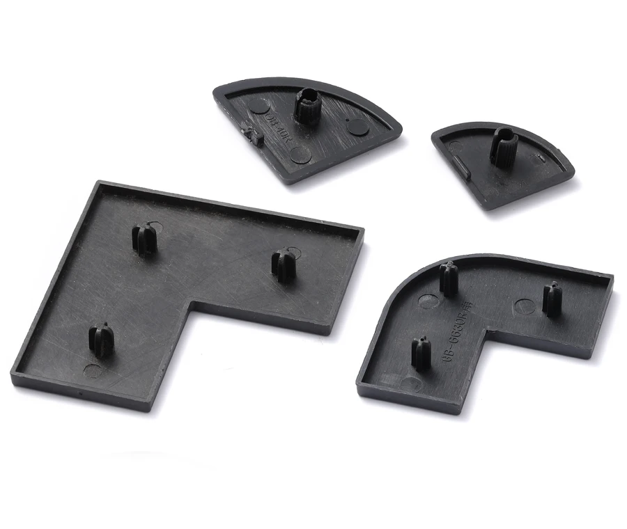 Plastic Nylon Cover Profile End Cap Black For Industrial Aluminum