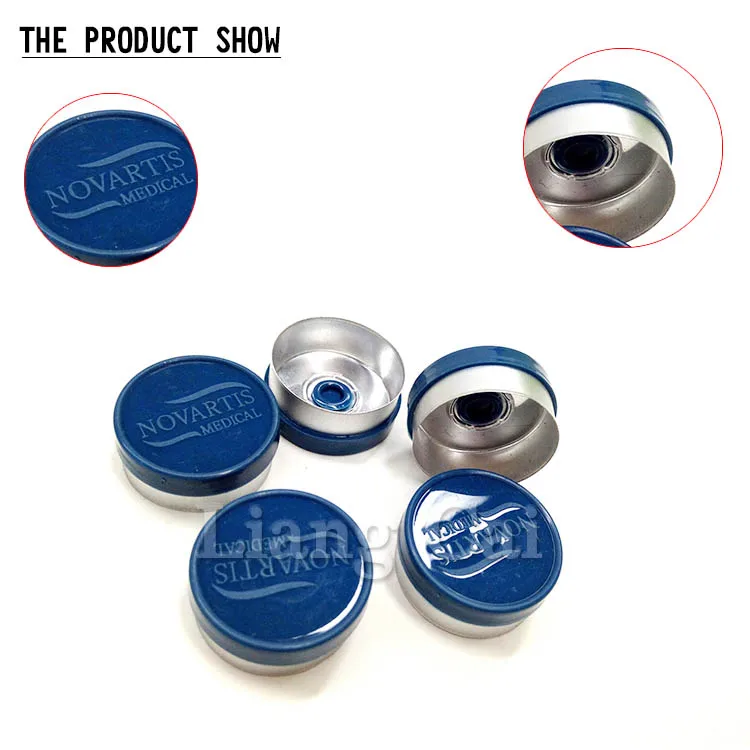 transparent vial aluminum steroids flip off cover plastic flip top cover