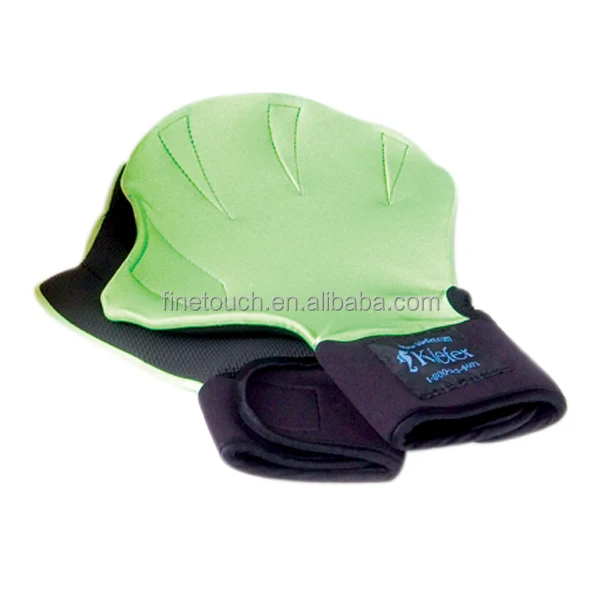 
Web-fingered neoprene swimming mittens 
