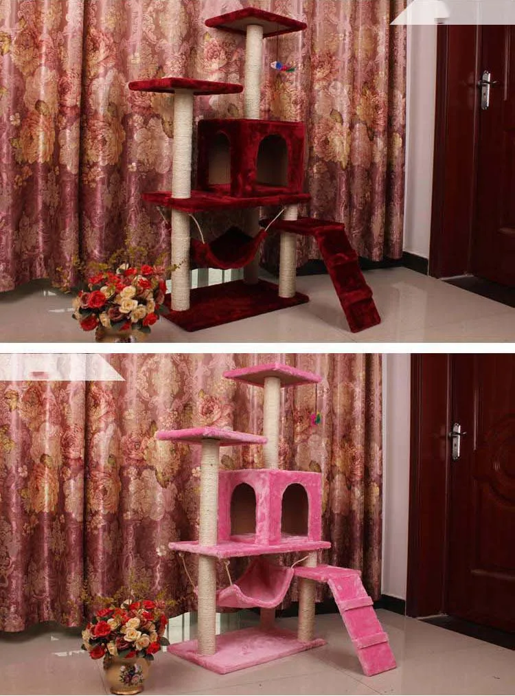 Wholesale Luxury Large Smart Wood Banana Leaf Cat Tree Pet Cat Trees House Toy Buy Cat Tree