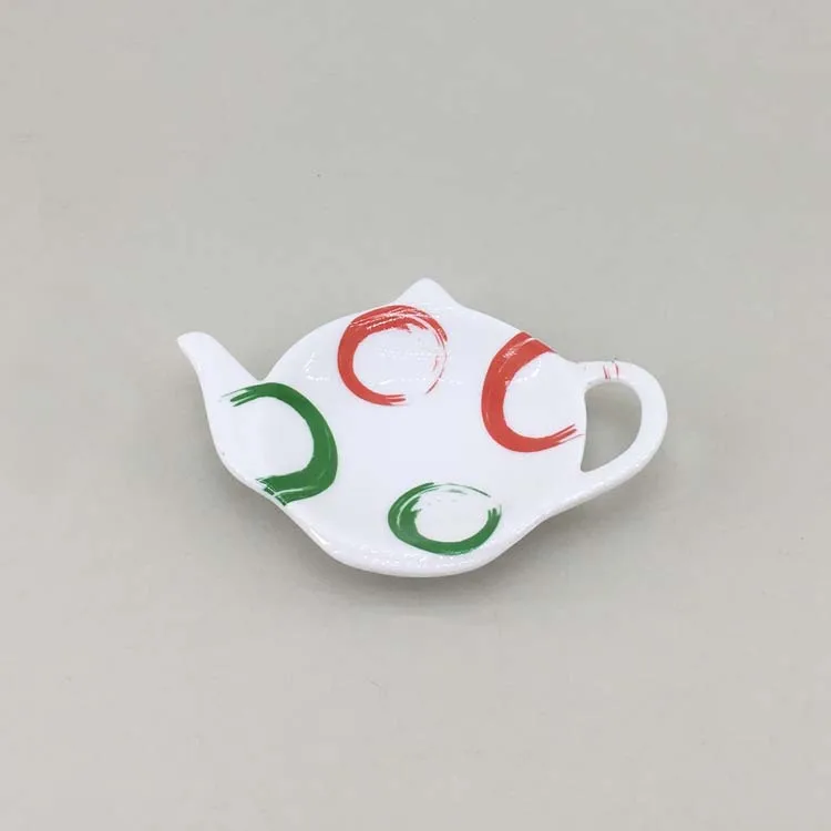 Funny shape small personalized ceramic wholesale tea bag holder for sale 
