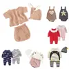 New fashionable stylish sweater jumpsuit autumn newborn knitted baby clothes for boys and girls