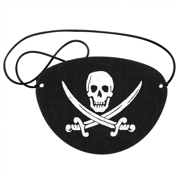 12 Pack Black Felt Pirate Eye Patches One Eye Caribbean Captain Eye ...