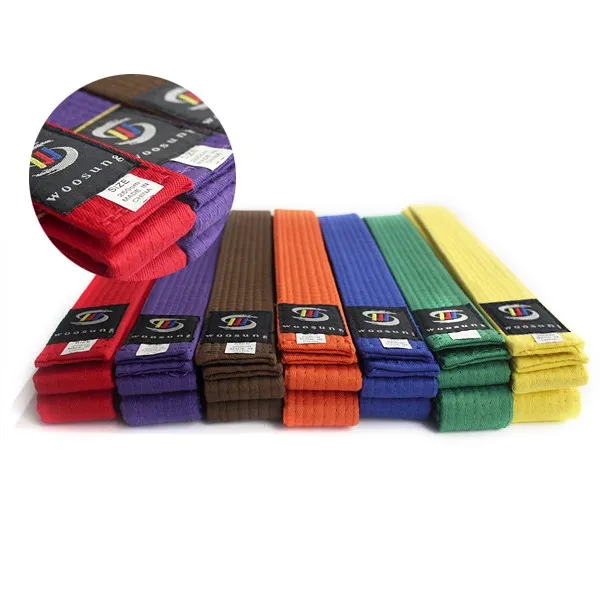 

Manufacturers direct wholesale customization Single color Taekwondo belt taekwondo red belt yellow belt taekwondo