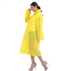 Factory wholesale EVA PEVA raincoat rain poncho for adult